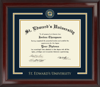 St. Edward's University diploma frame - Showcase Edition Diploma Frame in Encore