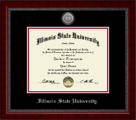 Illinois State University diploma frame - Silver Engraved Medallion Diploma Frame in Sutton