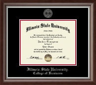 Illinois State University Silver Embossed Diploma Frame in Devonshire