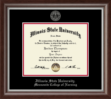 Illinois State University diploma frame - Silver Embossed Diploma Frame in Devonshire