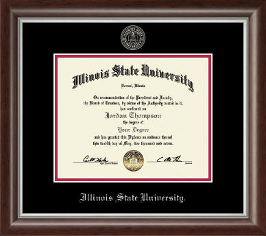 Illinois State University diploma frame - Silver Embossed Diploma Frame in Devonshire