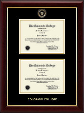 Colorado College Masterpiece Medallion Double Diploma Frame in Gallery