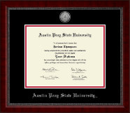 Austin Peay State University diploma frame - Silver Engraved Medallion Diploma Frame in Sutton