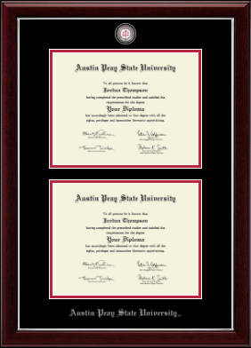 Austin Peay State University diploma frame - Masterpiece Medallion Double Diploma Frame in Gallery Silver
