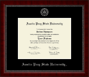 Austin Peay State University Silver Embossed Diploma Frame in Sutton