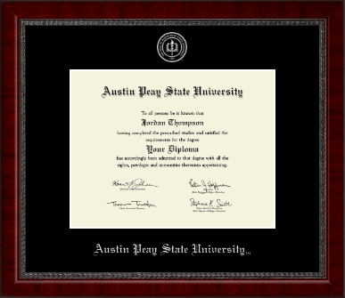 Austin Peay State University diploma frame - Silver Embossed Diploma Frame in Sutton