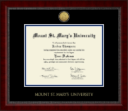 Mount St. Mary's University diploma frame - Gold Engraved Medallion Diploma Frame in Sutton