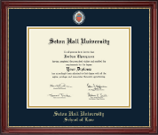 Seton Hall University diploma frame - Masterpiece Medallion Diploma Frame in Kensington Gold