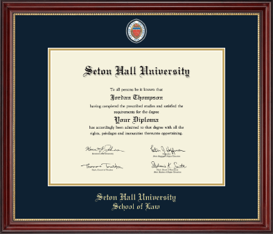 Seton Hall University diploma frame - Masterpiece Medallion Diploma Frame in Kensington Gold
