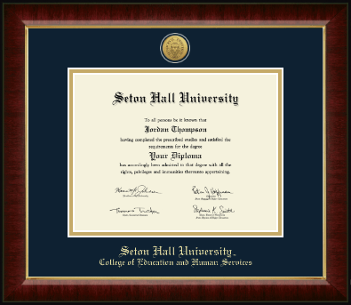 Seton Hall University diploma frame - Gold Engraved Medallion Diploma Frame in Murano