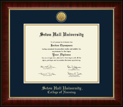 Seton Hall University diploma frame - Gold Engraved Medallion Diploma Frame in Murano