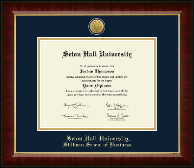 Seton Hall University diploma frame - Gold Engraved Medallion Diploma Frame in Murano