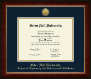 Seton Hall University diploma frame - Gold Engraved Medallion Diploma Frame in Murano