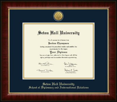 Seton Hall University diploma frame - Gold Engraved Medallion Diploma Frame in Murano