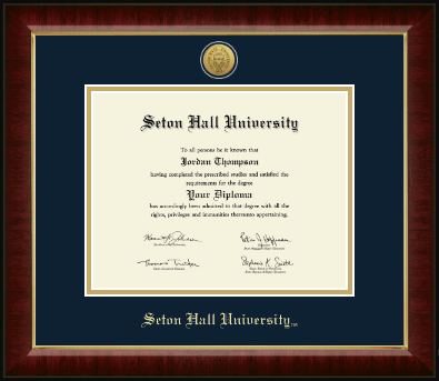 Seton Hall University diploma frame - Gold Engraved Medallion Diploma Frame in Murano