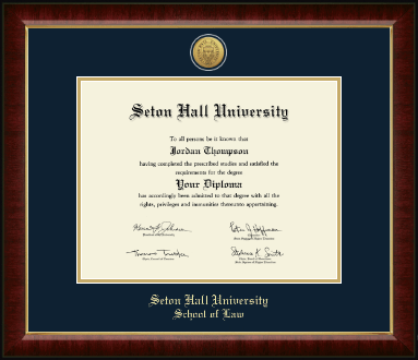 Seton Hall University diploma frame - Gold Engraved Medallion Diploma Frame in Murano