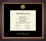 Dordt University diploma frame - Gold Engraved Medallion Diploma Frame in Regency Gold