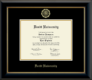 Dordt University Gold Embossed Diploma Frame in Onyx Gold