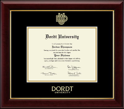 Dordt University diploma frame - Gold Embossed Diploma Frame in Gallery
