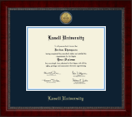 Lasell University Gold Engraved Medallion Diploma Frame in Sutton