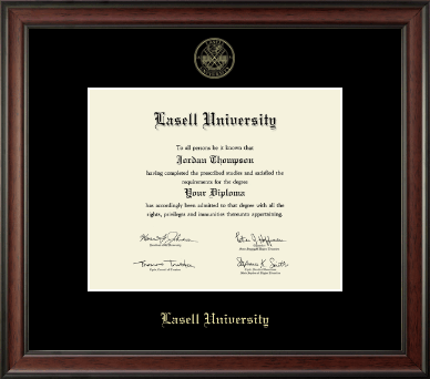 Lasell University diploma frame - Gold Embossed Diploma Frame in Studio