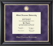 Olivet Nazarene University diploma frame - Regal Edition Diploma Frame in Noir