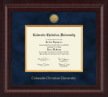Colorado Christian University Presidential Gold Engraved Diploma Frame in Premier