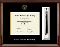 Olivet Nazarene University diploma frame - Tassel & Cord Diploma Frame in Southport Gold