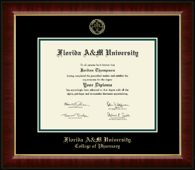 Florida A&M University diploma frame - Gold Embossed Diploma Frame in Murano