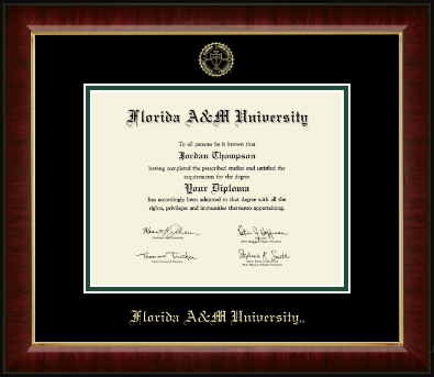 Florida A&M University diploma frame - Gold Embossed Diploma Frame in Murano