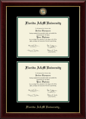 Florida A&M University diploma frame - Masterpiece Medallion Double Diploma Frame in Gallery