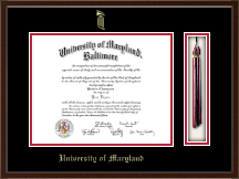 University of Maryland Baltimore Tassel Edition Diploma Frame in Delta