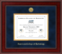 American College of Radiology Presidential Gold Engraved Certificate Frame in Jefferson