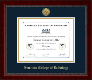 American College of Radiology certificate frame - Gold Engraved Medallion Certificate Frame in Sutton