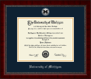 University of Michigan diploma frame - Silver Engraved Medallion Diploma Frame in Sutton