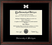 University of Michigan diploma frame - Silver Embossed Diploma Frame in Studio