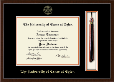 The University of Texas at Tyler diploma frame - Tassel & Cord Diploma Frame in Delta