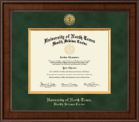 University of North Texas Health Science Center Presidential Gold Engraved Diploma Frame in Madison