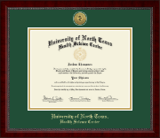 University of North Texas Health Science Center Gold Engraved Medallion Diploma Frame in Sutton