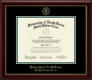 University of North Texas Health Science Center Gold Embossed Diploma Frame in Gallery