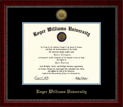 Roger Williams diploma frame - Gold Engraved Medallion Diploma Frame in Sutton