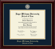 Roger Williams University Masterpiece Medallion Diploma Frame in Gallery