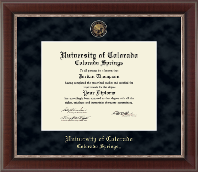 University of Colorado Colorado Springs diploma frame - Regal Edition Diploma Frame in Chateau