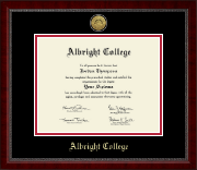 Albright College Gold Engraved Medallion Diploma Frame in Sutton
