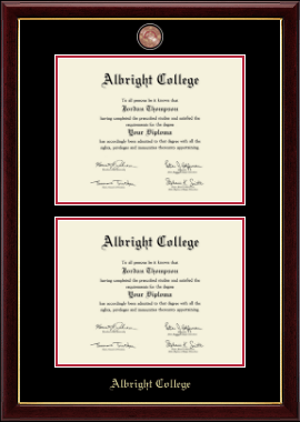 Albright College diploma frame - Masterpiece Medallion Double Diploma Frame in Gallery