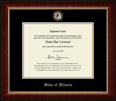 State of Illinois certificate frame - Masterpiece Medallion Certificate Frame in Murano