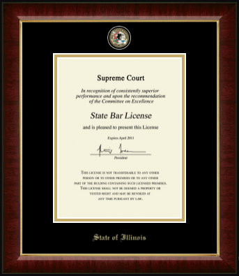 State of Illinois certificate frame - Masterpiece Medallion Certificate Frame in Murano