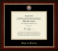 State of Florida Masterpiece Medallion Certificate Frame Murano in Murano