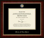 State of New York Masterpiece Medallion Certificate Frame in Murano