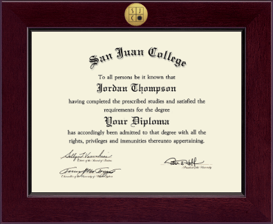 San Juan College diploma frame - Century Gold Engraved Diploma Frame in Cordova
